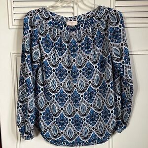 4 for $20 Loft Outlet Blue, Black and White Flowy Top XXSP